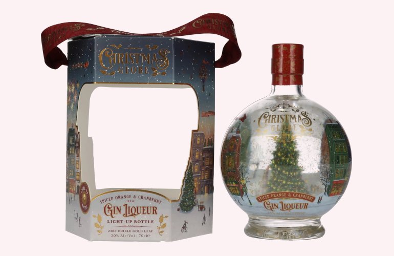 Christmas Globe Spiced Orange & Cranberry Gin Liqueur Light-Up 20% Vol. 0,7l en boîte cadeau