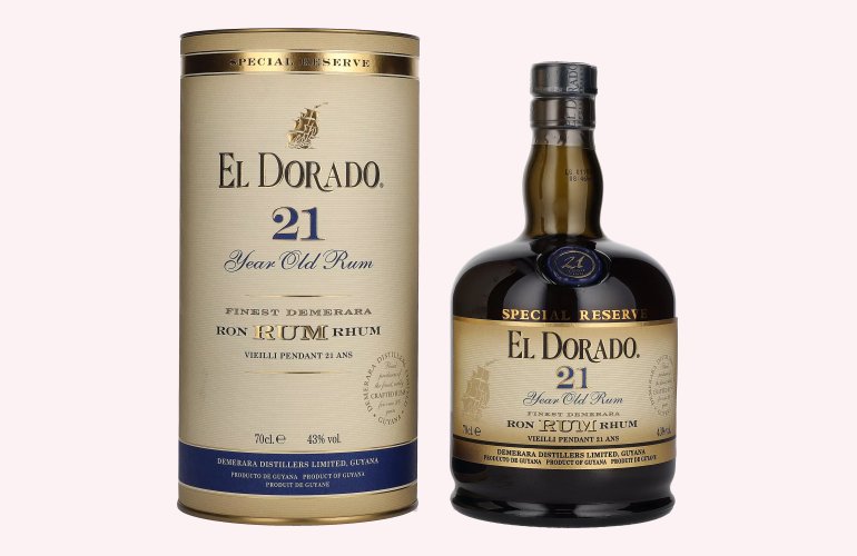 El Dorado 21 Years Old Finest Demerara Rum SPECIAL RESERVE 43% Vol. 0,7l en boîte cadeau