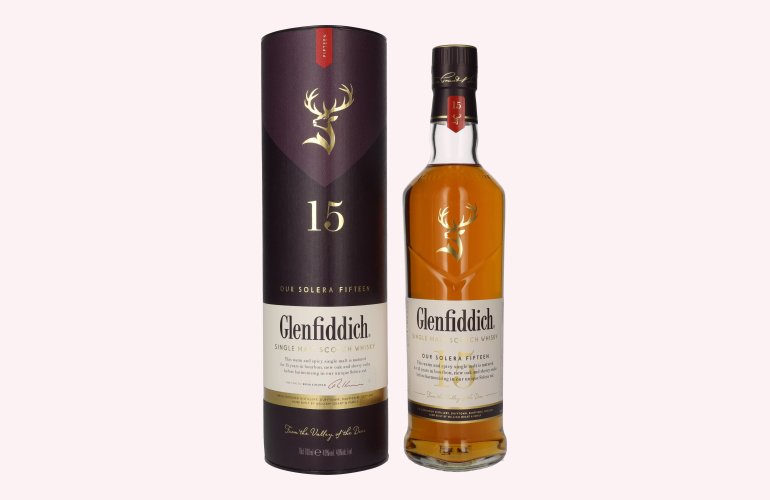 Glenfiddich 15 OUR SOLERA Single Malt Scotch Whisky 40% Vol. 0,7l en boîte cadeau