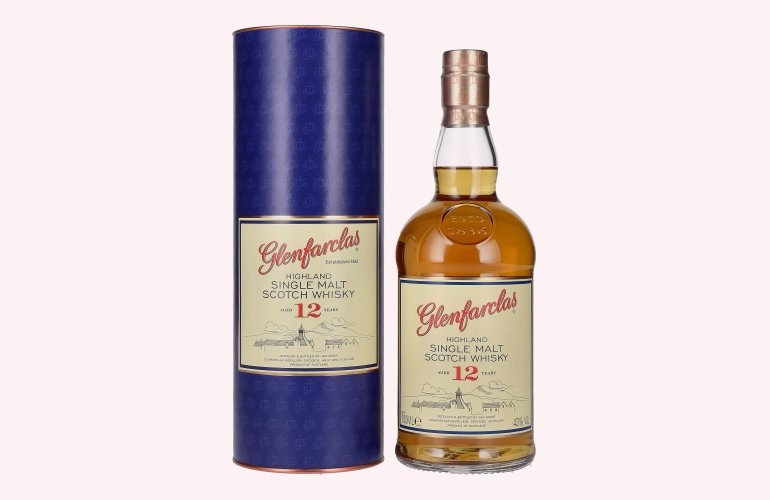 Glenfarclas 12 Years Old Highland Single Malt Scotch Whisky 43% Vol. 0,7l in geschenkverpakking