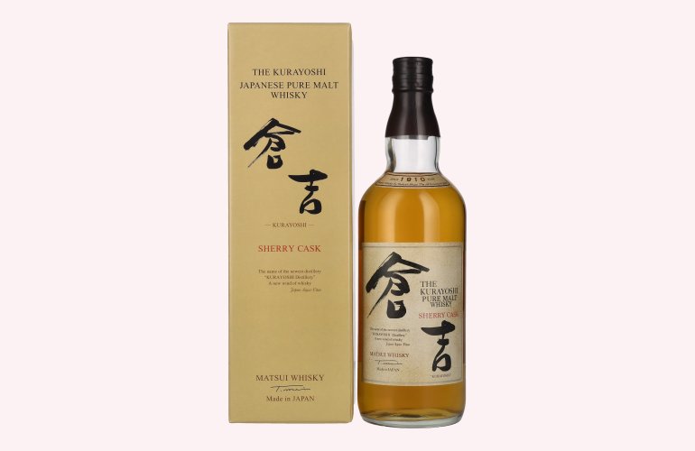 Matsui Whisky THE KURAYOSHI Pure Malt Whisky SHERRY CASK 43% Vol. 0,7l en boîte cadeau