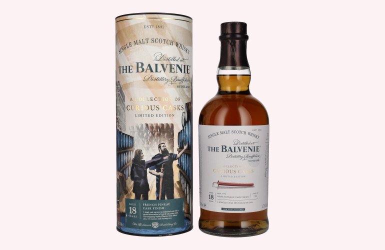 The Balvenie 18 Years Old A Collection of Curious Casks FRENCH PINEAU CASK FINISH 47,9% Vol. 0,7l en boîte cadeau