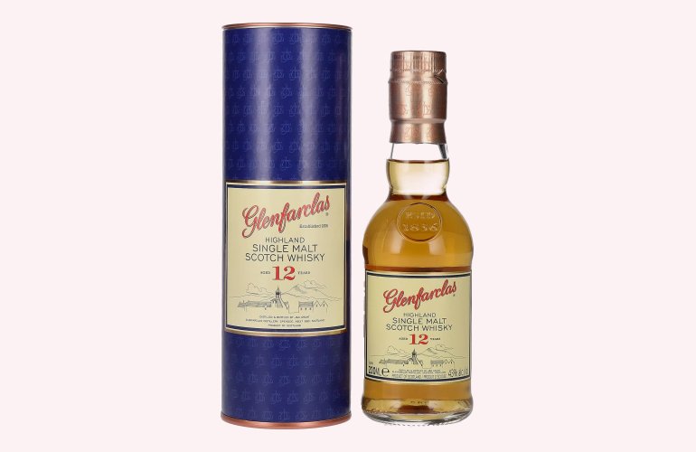 Glenfarclas 12 Years Old Highland Single Malt Scotch Whisky 43% Vol. 0,2l en boîte cadeau