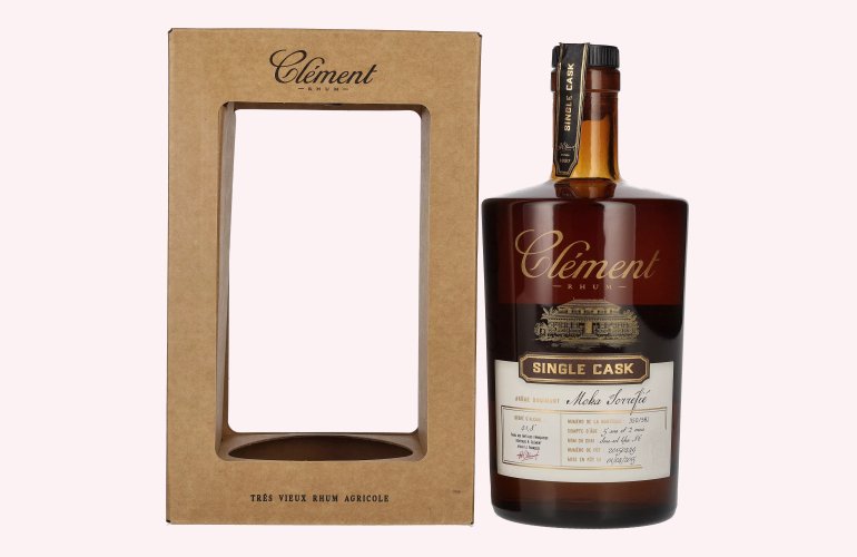 Clément Trés Vieux Rhum Agricole SINGLE CASK Moka Torréfié 41,8% Vol. 0,5l en boîte cadeau