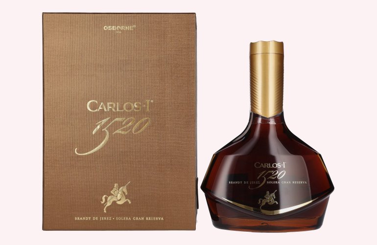 Carlos I 1520 Brandy de Jerez Solera Gran Reserva 41,1% Vol. 0,7l in geschenkverpakking