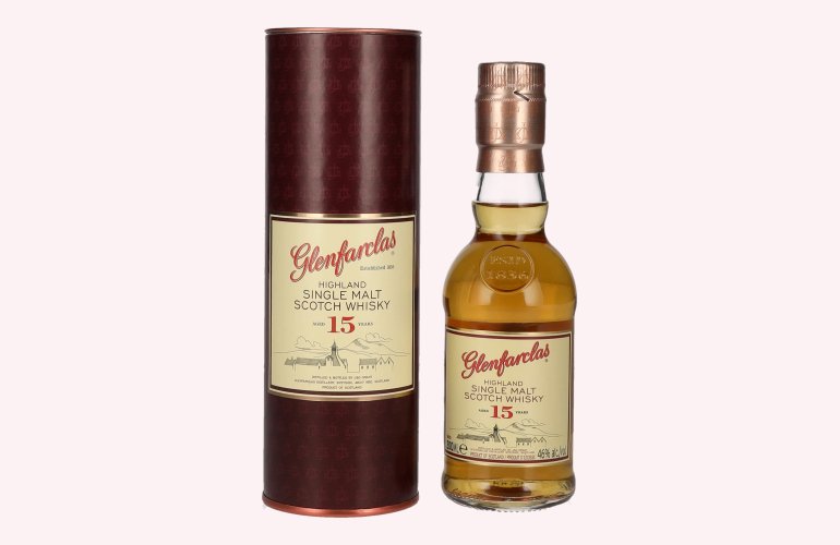 Glenfarclas 15 Years Old Highland Single Malt Scotch Whisky 46% Vol. 0,2l en boîte cadeau