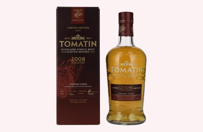 Tomatin 12 Years Old COGNAC CASKS Limited Edition 2008 46% Vol. 0,7l en boîte cadeau