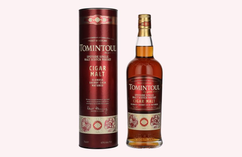 Tomintoul CIGAR MALT Speyside Single Malt 43% Vol. 0,7l en boîte cadeau