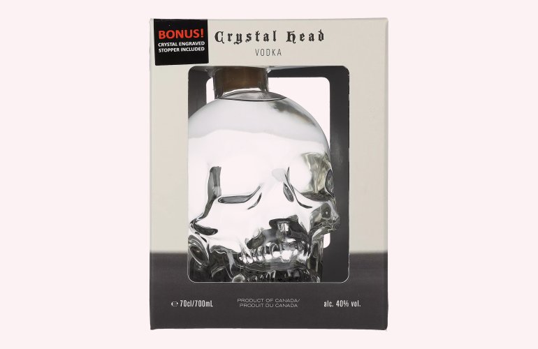 Crystal Head Vodka 40% Vol. 0,7l in geschenkverpakking met Glasstopper