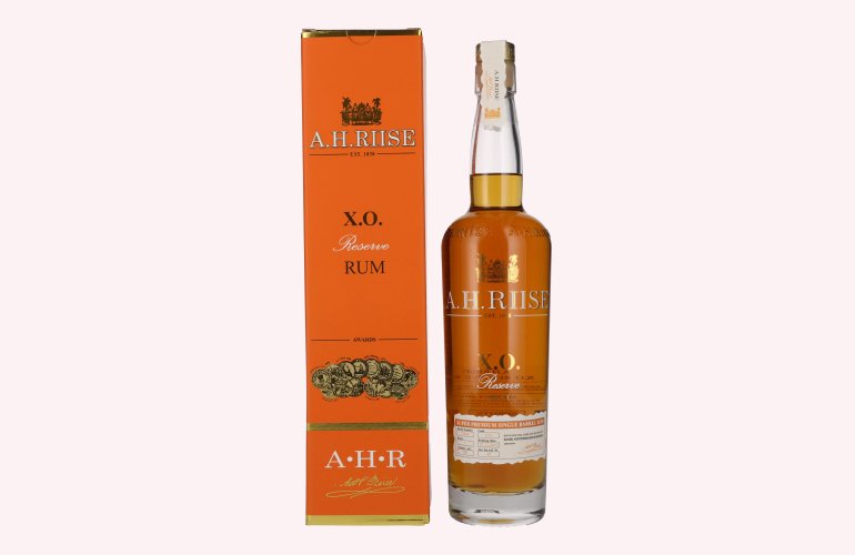 A.H. Riise X.O. Reserve Super Premium Single Barrel Rum 40% Vol. 0,7l en boîte cadeau