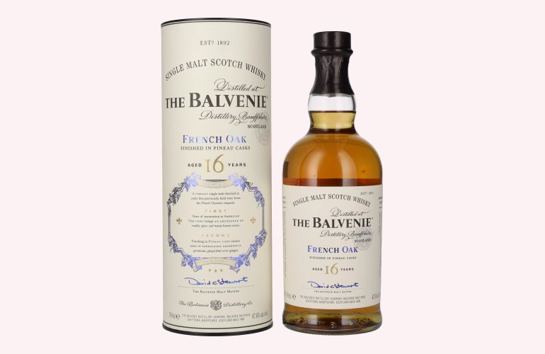 The Balvenie 16 Years Old French Oak 47,6% Vol. 0,7l en boîte cadeau