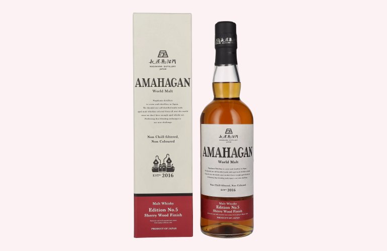 Amahagan World Malt Whisky Edition No.5 SHERRY WOOD Finish 47% Vol. 0,7l in geschenkverpakking