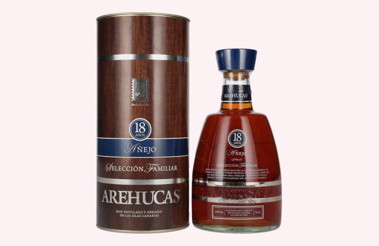 Ron Arehucas 18 Años Añejo Selección Familiar 40% Vol. 0,7l in geschenkverpakking