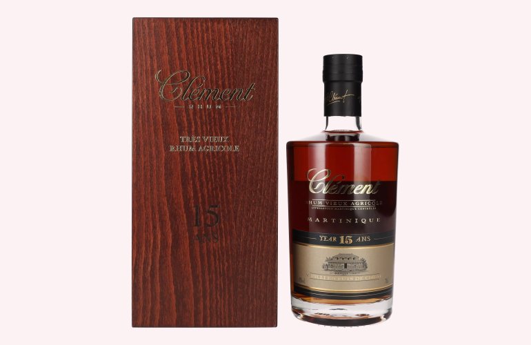 Clément Rhum Vieux Agricole 15 Ans 42% Vol. 0,7l in Holzkiste