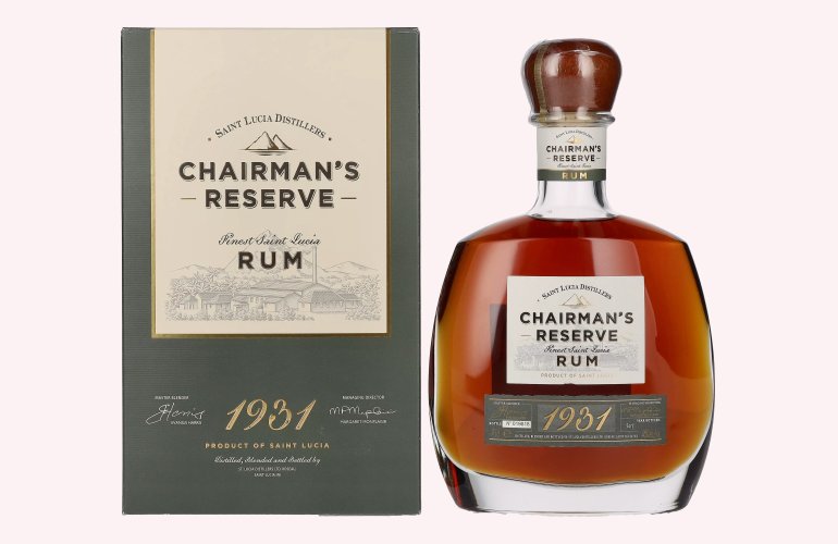 Chairman's Reserve 1931 Finest St. Lucia Rum 46% Vol. 0,7l en boîte cadeau