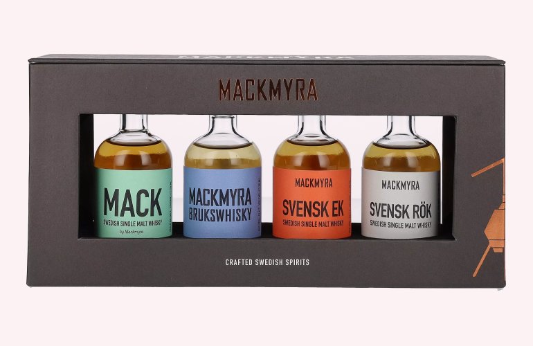 Mackmyra CLASSICS Collection 43,4% Vol. 4x0,05l en boîte cadeau