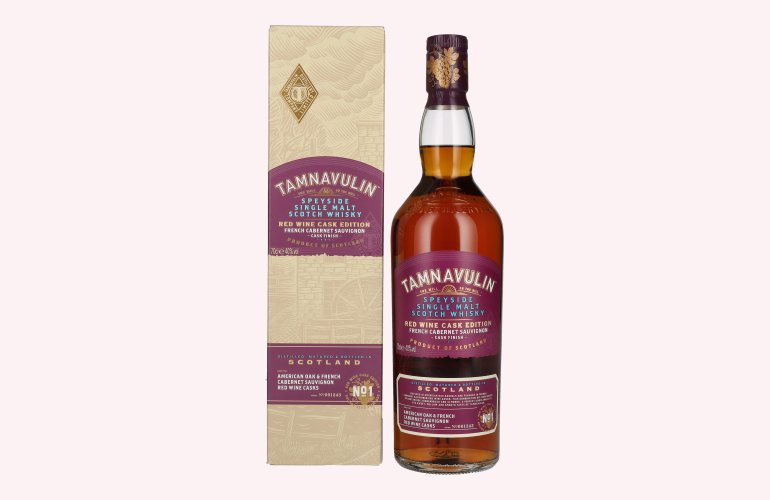 Tamnavulin FRENCH CABERNET SAUVIGNON CASK Speyside Single Malt Scotch Whisky 40% Vol. 0,7l in geschenkverpakking