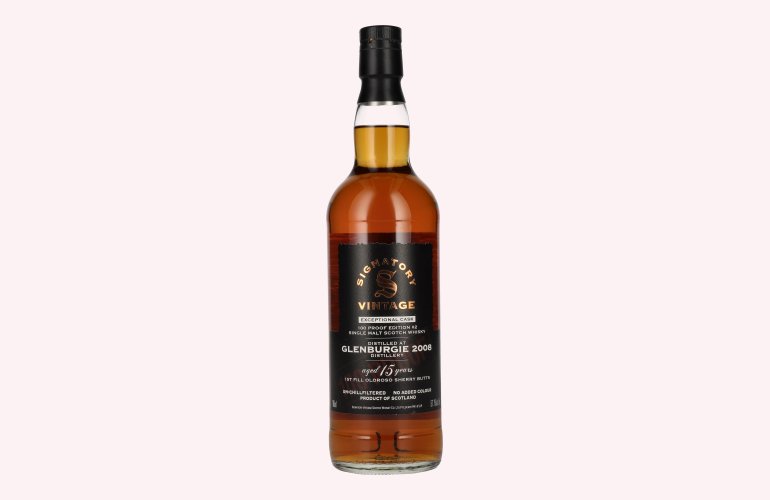 Signatory Vintage 100 Proof Edition GLENBURGIE 15 Years Old Exceptional Cask #2 2008 57,1% Vol. 0,7l