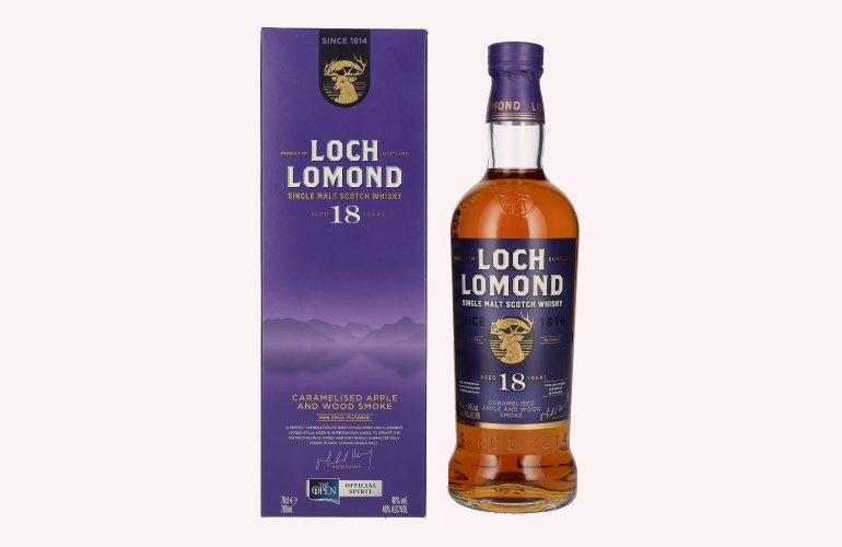 Loch Lomond 18 Years Old Single Malt Caramelised Apple and Wood Smoke 46% Vol. 0,7l en boîte cadeau