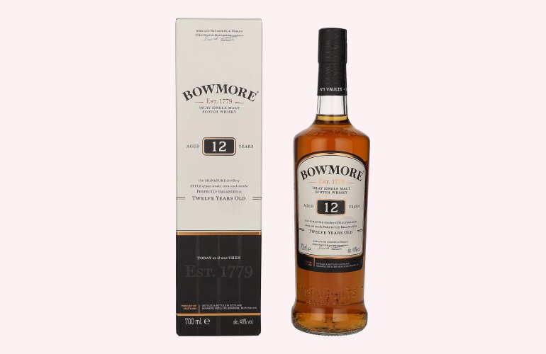 Bowmore 12 Years Old Islay Single Malt 40% Vol. 0,7l en boîte cadeau