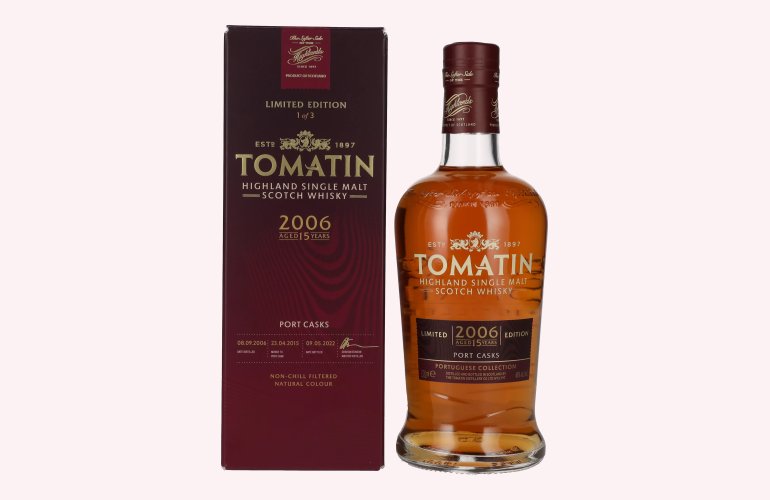 Tomatin 15 Years Old Portuguese Collection PORT CASKS 2006 46% Vol. 0,7l in geschenkverpakking