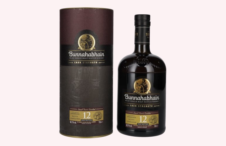 Bunnahabhain 12 Years Old Islay Single Malt Cask Strength Edition 2023 60,1% Vol. 0,7l en boîte cadeau