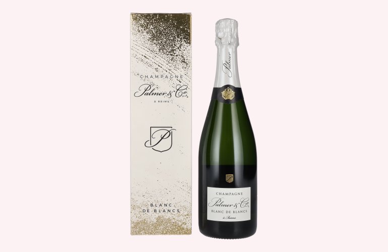 Palmer & Co Champagne Blanc de Blancs Brut 12% Vol. 0,75l en boîte cadeau