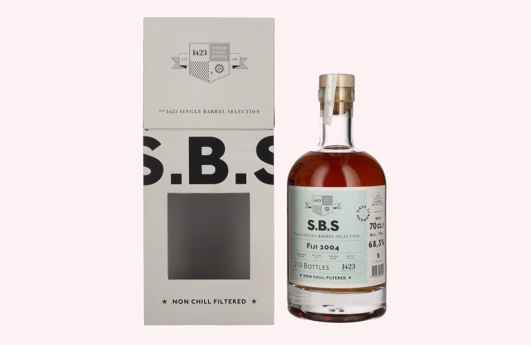 1423 S.B.S FIJI Rum Single Barrel Selection 2004 68,3% Vol. 0,7l en boîte cadeau