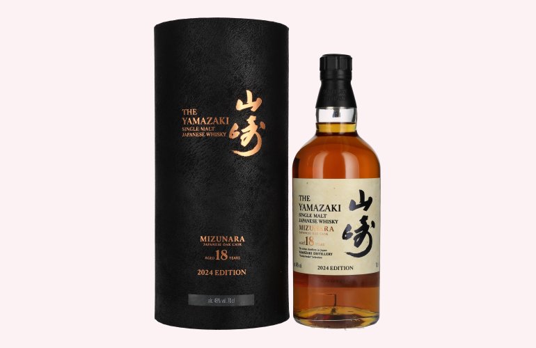 Suntory The Yamazaki 18 Years MIZUNARA Tsukuriwake Selection Single Malt Japanese Whisky 2024 48% Vo 0,7l en boîte cadeau