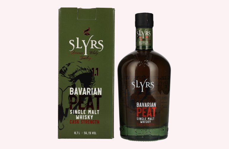 Slyrs Bavarian Peat Single Malt Cask Strength Whisky 56,1% Vol. 0,7l in Giftbox