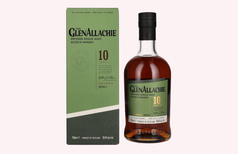 The GlenAllachie 10 Years Old CASK STRENGTH Batch 11 59,4% Vol. 0,7l en boîte cadeau