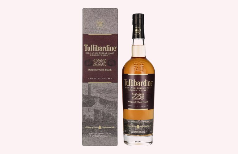 Tullibardine 228 Burgundy Finish Highland Single Malt Scotch Whisky 43% Vol. 0,7l in geschenkverpakking