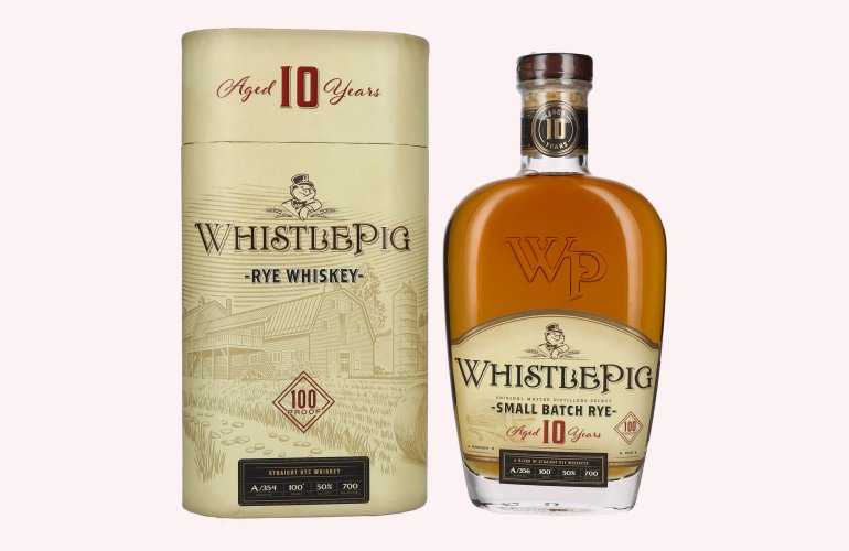 WhistlePig 10 Years Old Straight Rye Whiskey 50% Vol. 0,7l in geschenkverpakking