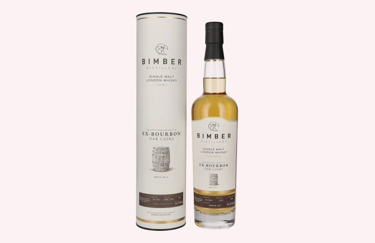 Bimber EX-BOURBON Oak Casks Single Malt London Whisky Batch No. 4 51,2% Vol. 0,7l en boîte cadeau