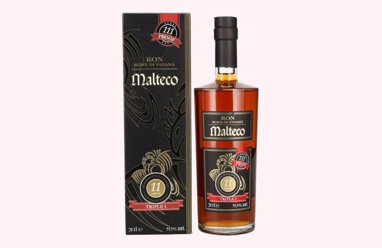 Ron Malteco 11 Años TRIPLE 1 55,5% Vol. 0,7l en boîte cadeau