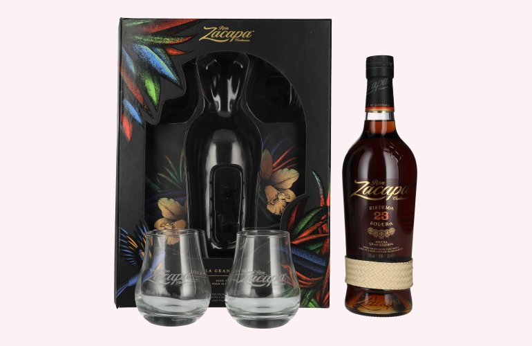 Ron Zacapa Centenario 23 SISTEMA SOLERA Gran Reserva Limited Edition Design 40% Vol. 0,7l in Giftbox with 2 glasses