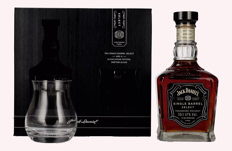 Jack Daniel's Select Single Barrel Tennessee Whiskey 47% Vol. 0,7l en boîte cadeau avec Snifter Verre