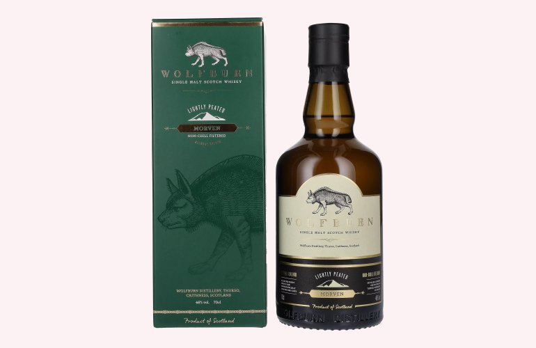 Wolfburn MORVEN Lightly Peated Single Malt 46% Vol. 0,7l in geschenkverpakking