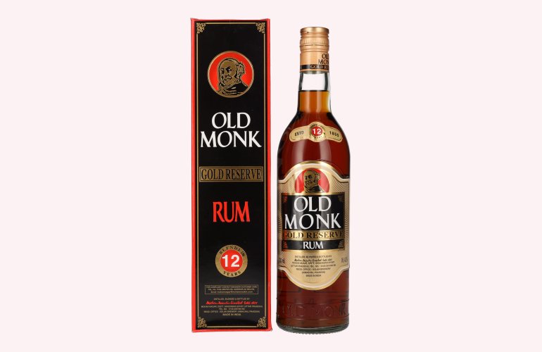 Old Monk Gold Reserve Rum 12 Years Old 42,8% Vol. 0,7l en boîte cadeau