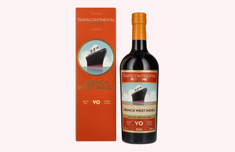 Transcontinental Rum Line FRENCH WEST INDIES VO Rum 2022 46% Vol. 0,7l en boîte cadeau