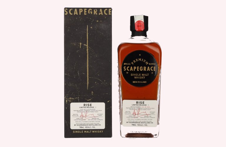 Scapegrace RISE Small Batch Limited Release I 46% Vol. 0,7l in geschenkverpakking