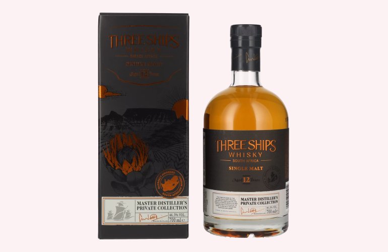 Three Ships 12 Years Old Single Malt Whisky 46,3% Vol. 0,7l en boîte cadeau