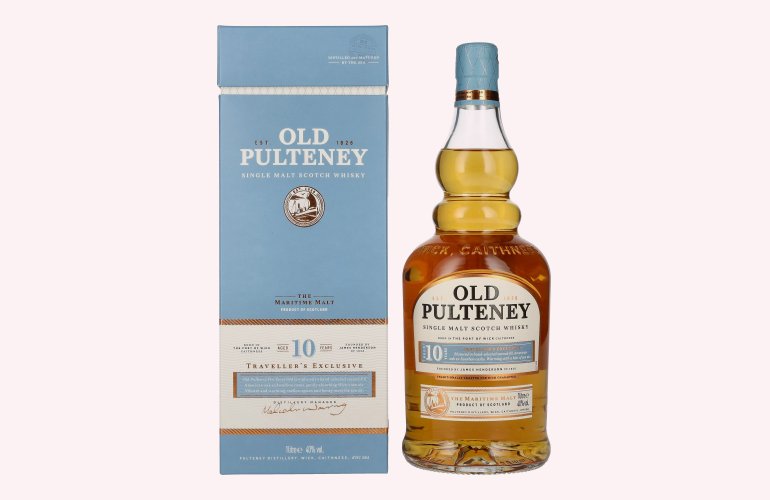 Old Pulteney 10 Years Old Single Malt TRAVELLER'S EXCLUSIVE 40% Vol. 1l en boîte cadeau