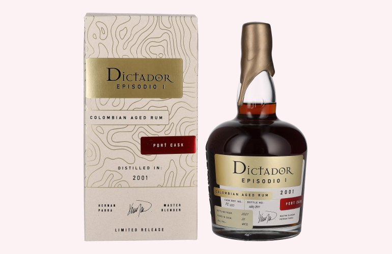 Dictador EPISODIO I 20 Years Old PORT CASK Rum 2001 44% Vol. 0,7l en boîte cadeau