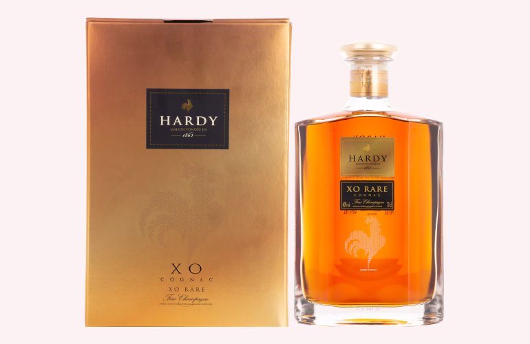 Hardy XO RARE Fine Champagne Cognac 40% Vol. 0,7l en boîte cadeau