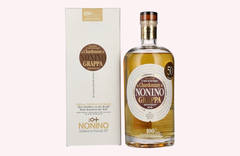 Nonino Grappa Chardonnay in Barriques 41% Vol. 0,7l en boîte cadeau