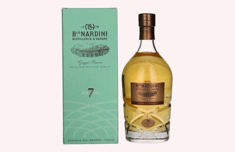 Nardini Grappa Riserva 7 ANNI 45% Vol. 0,7l in geschenkverpakking