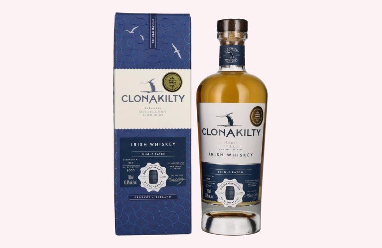 Clonakilty Irish Whiskey SINGLE BATCH Double Oak Finish 43,6% Vol. 0,7l en boîte cadeau