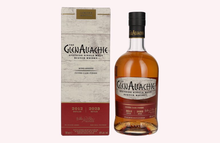 The GlenAllachie 10 Years Old Wine Cuvée Cask Finish 2012 48% Vol. 0,7l in geschenkverpakking