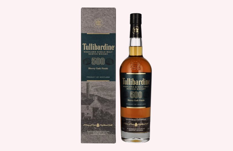 Tullibardine 500 Sherry Finish Highland Single Malt Scotch Whisky 43% Vol. 0,7l en boîte cadeau